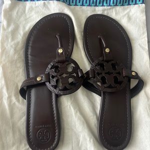 Tory Burch Dark Brown Miller Sandal